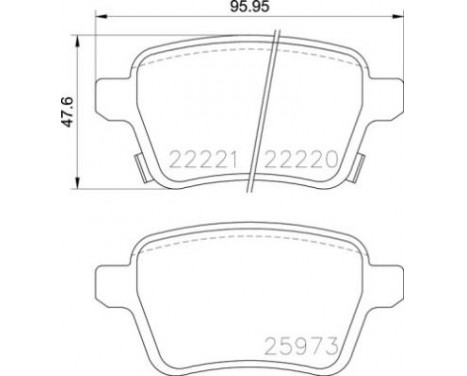 Bromsbeläggssats, skivbroms P59086 Brembo, bild 2