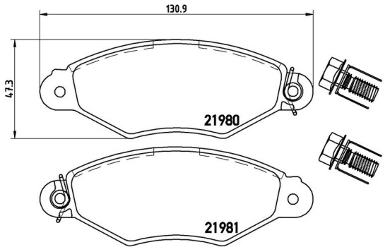 Bromsbeläggssats, skivbroms P61098 Brembo, bild 3