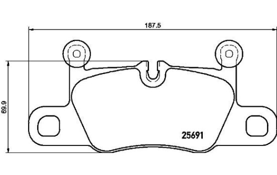 Bromsbeläggssats, skivbroms P65031 Brembo, bild 2