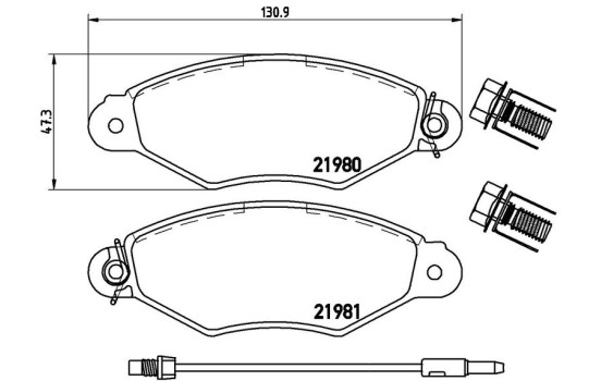 Bromsbeläggssats, skivbroms P68042 Brembo, bild 2