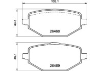 Bromsbeläggssats, skivbroms P68076 Brembo