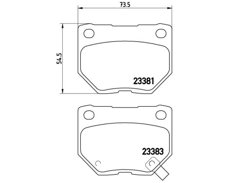 Bromsbeläggssats, skivbroms P78016 Brembo, bild 3