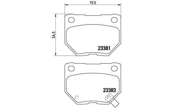 Bromsbeläggssats, skivbroms P78016 Brembo, bild 3