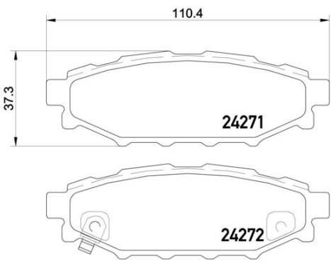 Bromsbeläggssats, skivbroms P78020X Brembo