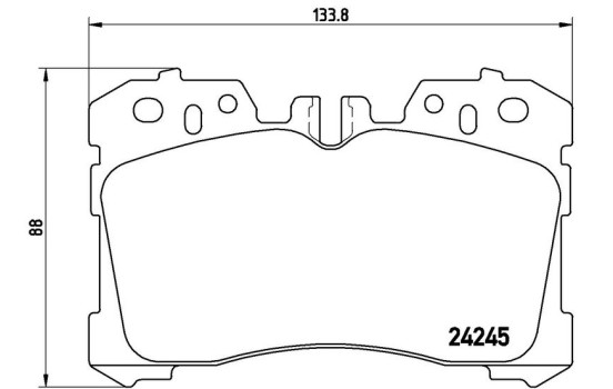 Bromsbeläggssats, skivbroms P83075 Brembo, bild 2