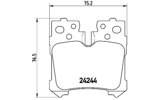 Bromsbeläggssats, skivbroms P83076 Brembo, bild 2