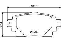 Bromsbeläggssats, skivbroms P83174 Brembo