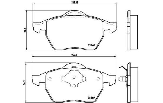 Bromsbeläggssats, skivbroms P85039 Brembo, bild 2