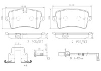 Bromsbeläggssats, skivbroms P85120NX Brembo