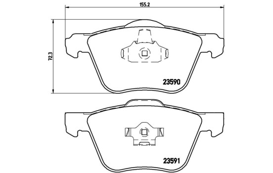 Bromsbeläggssats, skivbroms P86022 Brembo, bild 3