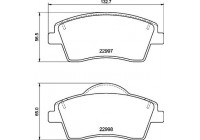 Bromsbeläggssats, skivbroms P86033 Brembo