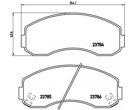 Bromsbeläggssats, skivbroms P99003 Brembo, bild 2