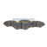 Bromsbeläggssats, skivbroms PA-0014AF Japanparts, miniatyr 2