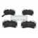Bromsbeläggssats, skivbroms PA-0023AF Japanparts