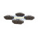 Bromsbeläggssats, skivbroms PA-0039AF Japanparts, miniatyr 3