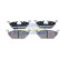 Bromsbeläggssats, skivbroms PA-0044AF Japanparts, miniatyr 2