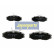 Bromsbeläggssats, skivbroms PA-017AF Japanparts, miniatyr 2