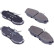Bromsbeläggssats, skivbroms PA-017AF Japanparts