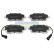 Bromsbeläggssats, skivbroms PA-0220AF Japanparts