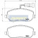 Bromsbeläggssats, skivbroms PA-0220AF Japanparts, miniatyr 2
