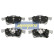 Bromsbeläggssats, skivbroms PA-0221AF Japanparts