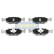 Bromsbeläggssats, skivbroms PA-0223AF Japanparts