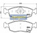 Bromsbeläggssats, skivbroms PA-0228AF Japanparts, miniatyr 2
