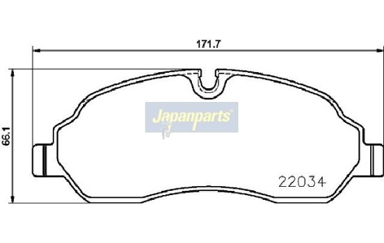 Bromsbeläggssats, skivbroms PA-0320AF Japanparts, bild 2