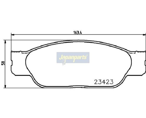 Bromsbeläggssats, skivbroms PA-0338AF Japanparts, bild 2