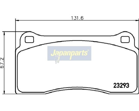 Bromsbeläggssats, skivbroms PA-0343AF Japanparts, bild 2