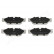 Bromsbeläggssats, skivbroms PA-0345AF Japanparts