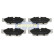 Bromsbeläggssats, skivbroms PA-0345AF Japanparts