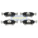 Bromsbeläggssats, skivbroms PA-0402AF Japanparts