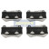 Bromsbeläggssats, skivbroms PA-0515AF Japanparts