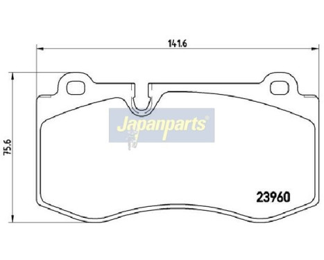 Bromsbeläggssats, skivbroms PA-0527AF Japanparts, bild 2