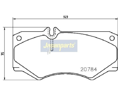 Bromsbeläggssats, skivbroms PA-0530AF Japanparts, bild 2