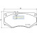 Bromsbeläggssats, skivbroms PA-0530AF Japanparts, miniatyr 2