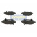 Bromsbeläggssats, skivbroms PA-0546AF Japanparts, miniatyr 2