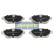Bromsbeläggssats, skivbroms PA-0608AF Japanparts
