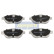 Bromsbeläggssats, skivbroms PA-0608AF Japanparts