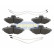 Bromsbeläggssats, skivbroms PA-0628AF Japanparts, miniatyr 2