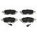 Bromsbeläggssats, skivbroms PA-0655AF Japanparts