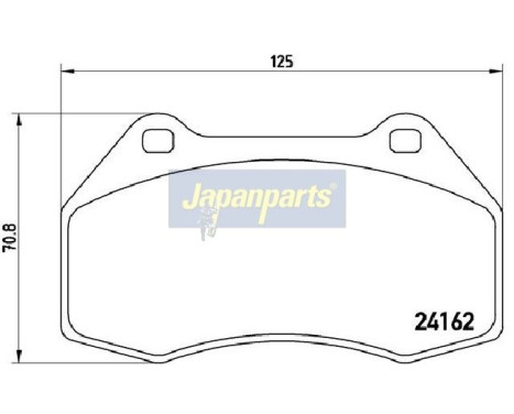 Bromsbeläggssats, skivbroms PA-0703AF Japanparts, bild 2