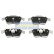 Bromsbeläggssats, skivbroms PA-0710AF Japanparts