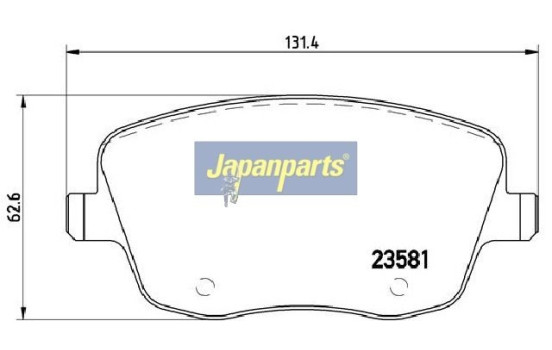 Bromsbeläggssats, skivbroms PA-0935AF Japanparts, bild 2