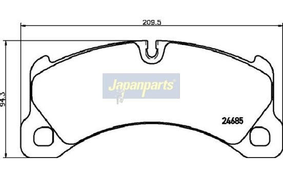 Bromsbeläggssats, skivbroms PA-0948AF Japanparts, bild 2