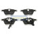 Bromsbeläggssats, skivbroms PA-0952AF Japanparts