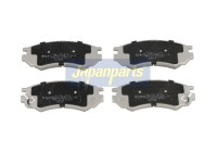 Bromsbeläggssats, skivbroms PA-197AF Japanparts