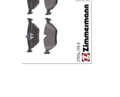 Bromsbeläggssats, skivbroms pb:z 21934.170.9 Zimmermann, bild 2