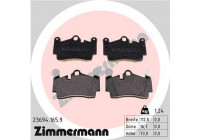 Bromsbeläggssats, skivbroms pb:z 23694.165.9 Zimmermann